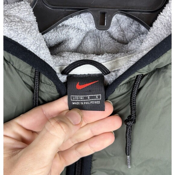 Vintage Y2K Nike Puffer Jacket / Green / Size Youth Large 12-14 - Picture 7 of 7